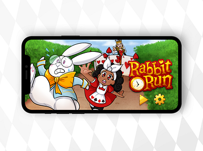 Rabbit Run Start Screen app design character design design game design illustration logo design mobile app mobile game