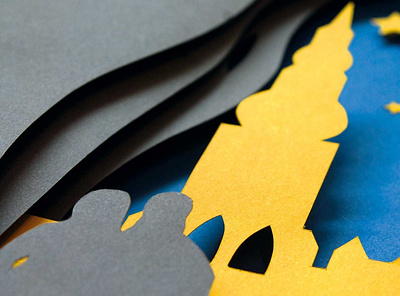 Papercut Keyvisual Kulturnacht Greifswald design illustration keyvisual papercut papercutting posterdesign