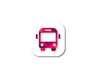 Abstract bus icon