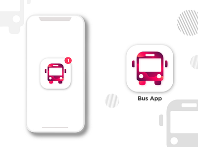simple Bus icon app app icon app icon design brand branding design graphic design icon illustration logo logo design