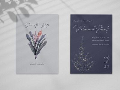 Minimalistic wedding invitation