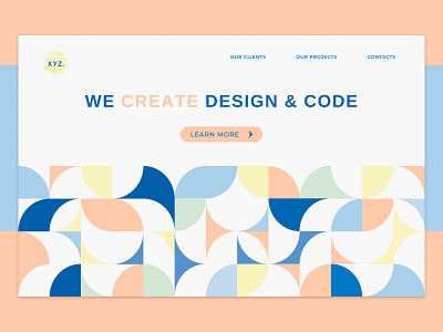 Digital agency concept abstract color concept art design geometric geometric art geometric design graphic design home screen homepage homepage design pattern pattern art pattern design