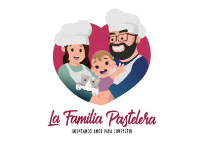 Familia Pastelera branding illustration logo