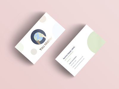 Business Card Mockups for Therapy Business brand branding business cards figma flat logo