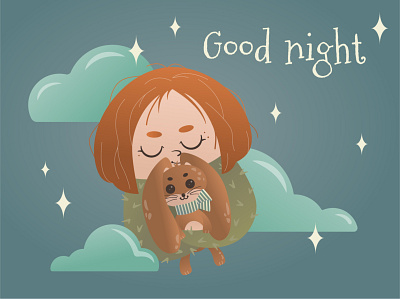 Good night, baby! 2d graphic cartoon flat graphic design illustration illustrator vector