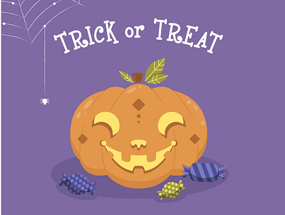 Trick or Treat 2d cartoon flat graphic design illustration illustrator vector