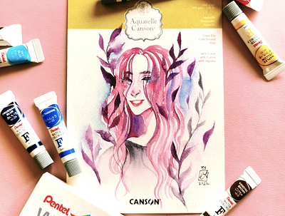 Canson Aquarelle - Partnership With Koralle canson illustration pentel sketch watercolor
