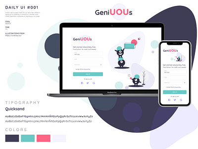 #dailyui #001 dailyui design login page responsive design ui ux web web design