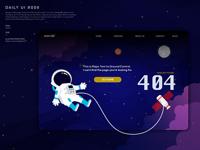 404 error page UI Design dailyui design error 404 responsive design ui web design