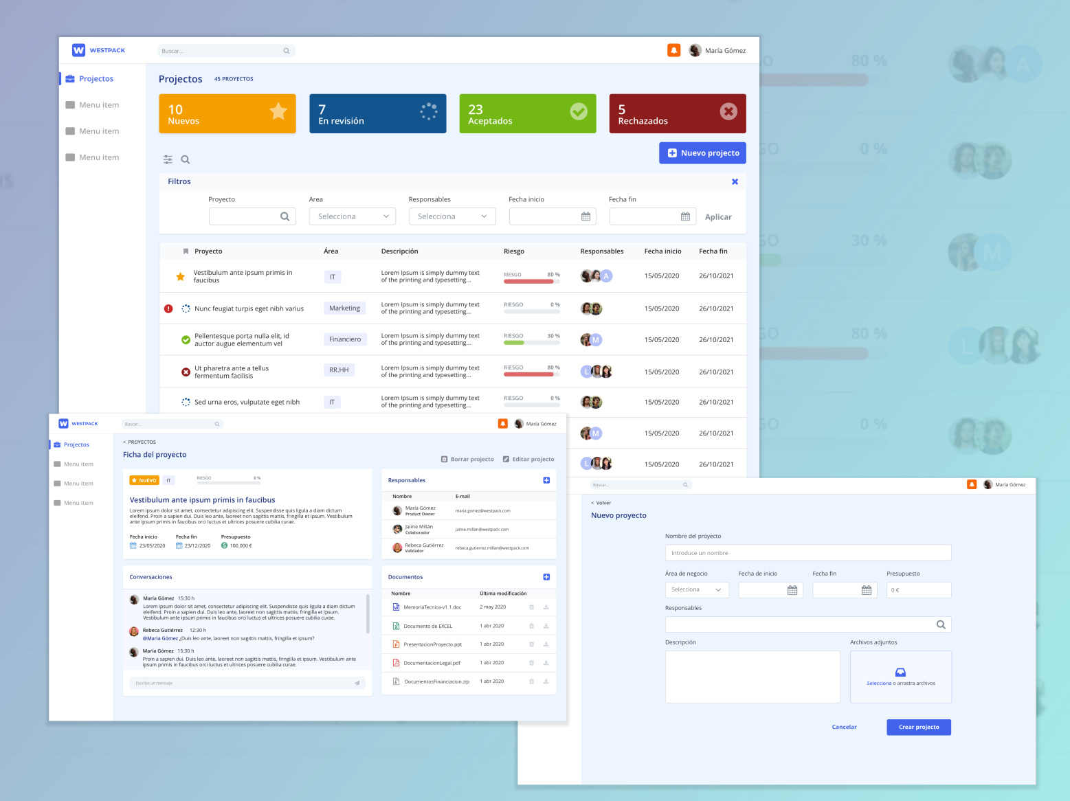 UI Project management by ianire on Dribbble