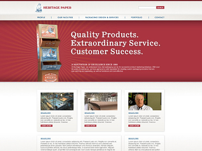 Heritage Paper website interactive interactive design web website website design