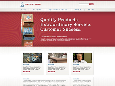 Heritage Paper website