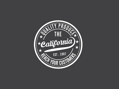 California stamp logo template