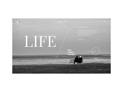 LIFE design figma gallery landing page modern photography ui