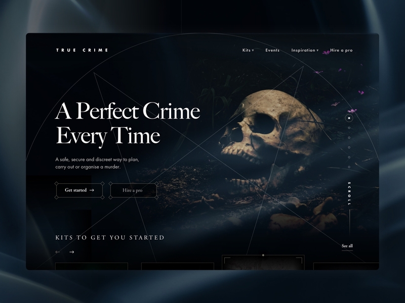 True Crime – Mocktober 2022 design halloween mocktober ui