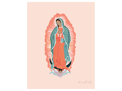 Virgen de Guadalupe art arte design flatart illustration illustration art illustrator ilustración ittsmichelle mexicanart