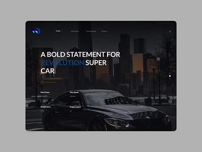 Super Car Concept design ui web