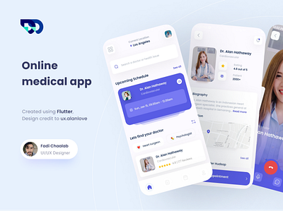 Online Medical App Flutter design flutter health mobile ui