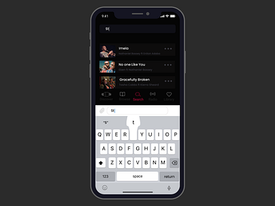 Dribbble Mobile Search music album music app music art music player music player ui