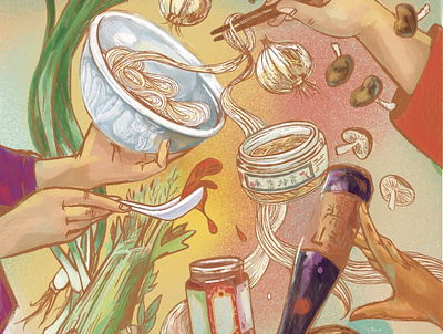 Spring Cabbage Bundle branding design drawing food illustration