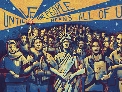 Until We The People Means All of US design graphic design illustration