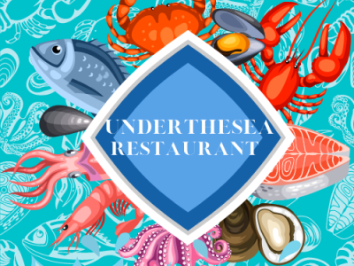 UnderTheSea Restaurant branding design logo web