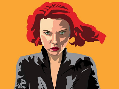 Black Widow avengers blackwidow illustration marvel mcu painting portrait portrait art superhero