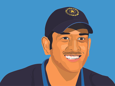 MS Dhoni art captain cricket design dhoni digitalart fanart illustration illustrator indian mahi msd portrait