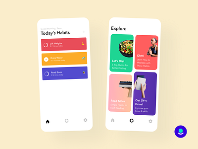 🎉Habbitly | Habit Tracking App app art creative design inspiration ios minimal mobile design mobile ui mobile uiux studio ui uiux