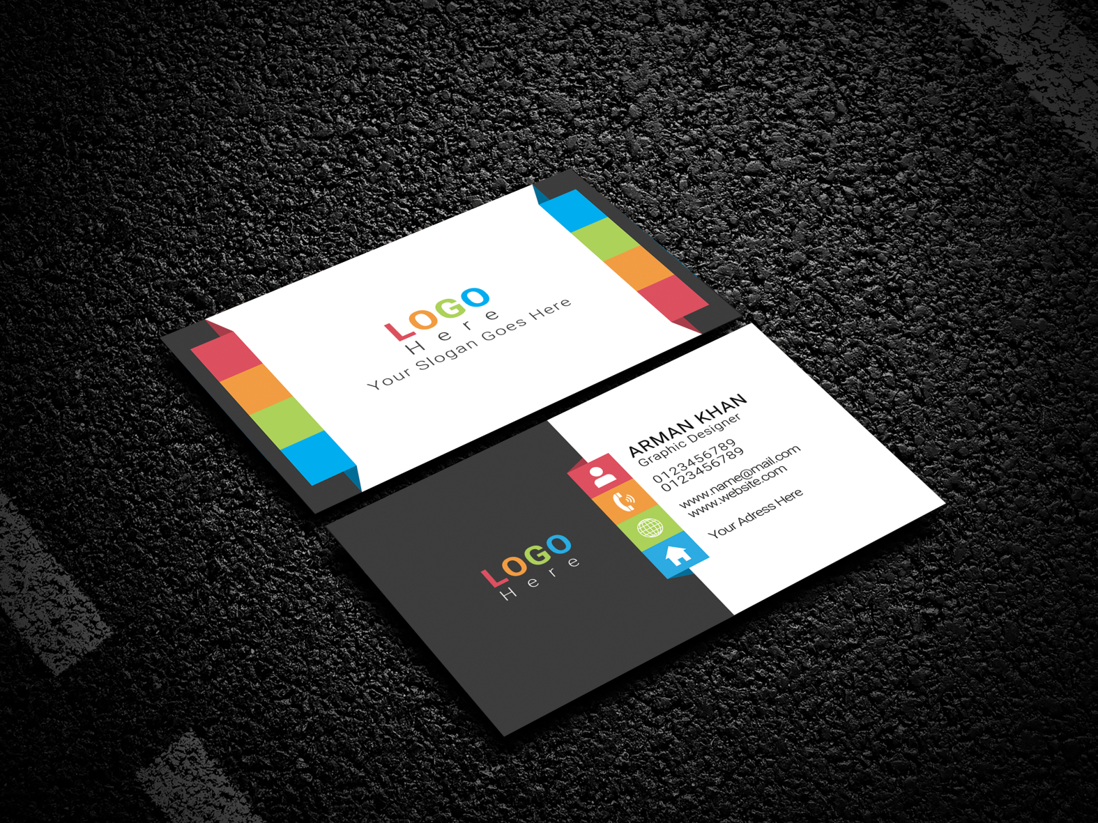 Modern Business Card by Arman Khan on Dribbble