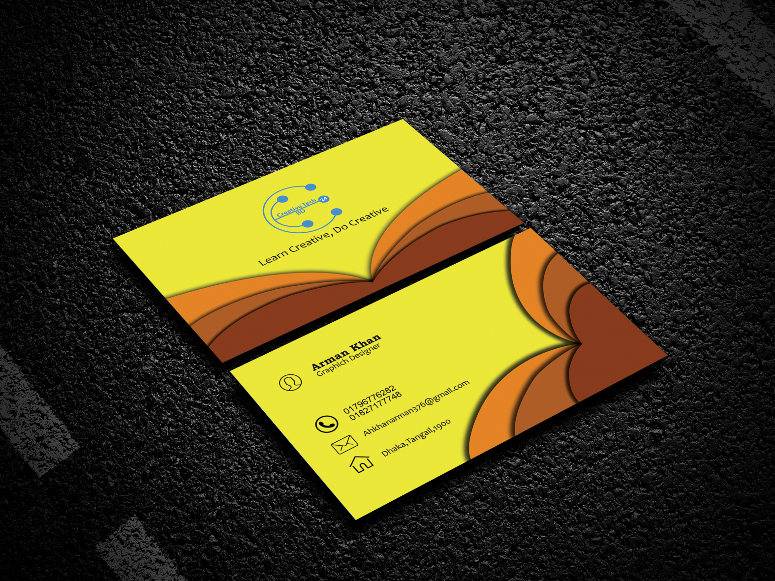 Modern Business Card by Arman Khan on Dribbble