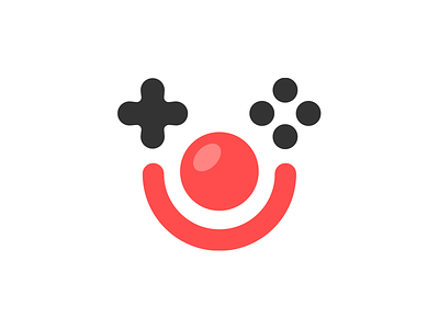 Hongdian Games Logo clown game gamepad icon joker logo