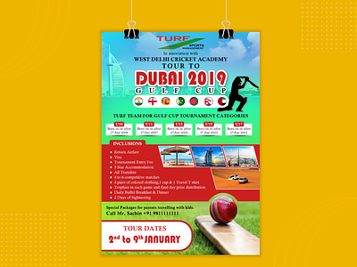 Event Poster for Turf Sports Management design illustration social media
