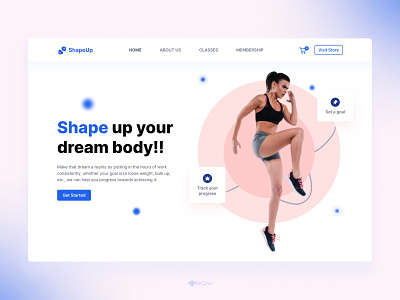 Fitness Landing page product design