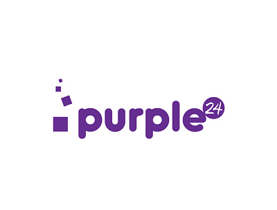 purple 24 dribble abstract logo