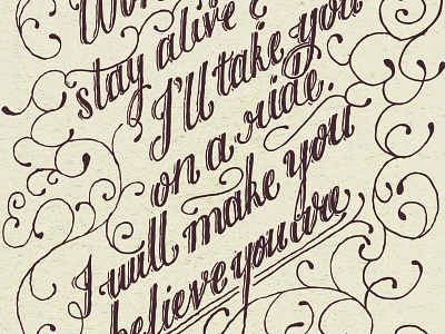 Believe You're Lovely lettering