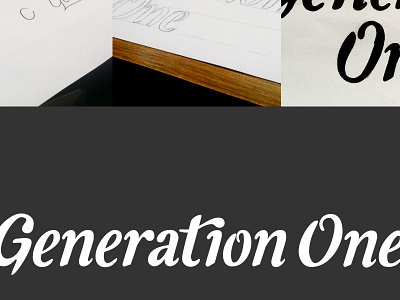 Generation One visual identity custom type hand lettering hand lettering lettering logo typography