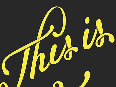 Shaded version cursive hand lettered hand lettering lettering script typography