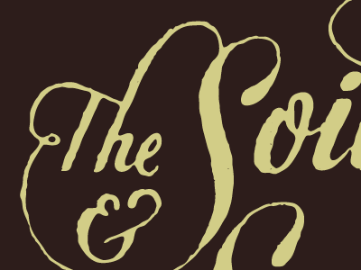 Soil and the Sun, final logo cursive hand lettered hand lettering lettering script typography