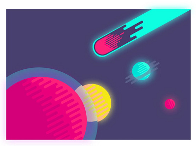 Space design flatdesign illustration illustrator cc