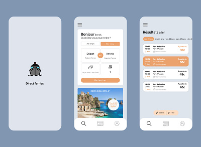 Direct Ferries Mobile App Redesign app design sketch ui ux web