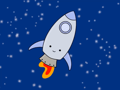 Rocket Space animation applepencil design draw drawings gif illustration procreate procreate app