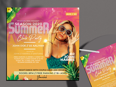 Summer Club Party Free Flyer Template club club flyer club night dj event flyer instagram party summer summer party