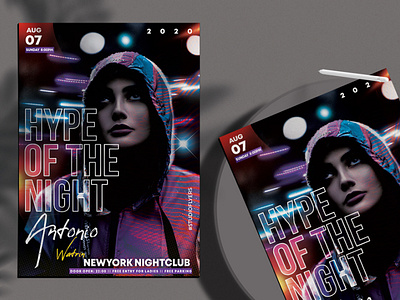 Hype Night Event Free PSD Flyer Template