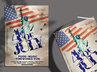 4th of July Party Flyer Free PSD Template 4th july 4th of july 4thofjuly club club flyer club night dj event flyer flyers freebie indepedence day memorial day memorial day flyer party party flyer