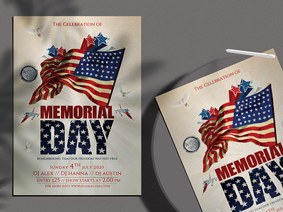 Memorial Day Free PSD Flyer Template