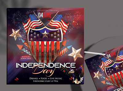 Independence Day Flyer Free PSD Template club club flyer club night dj event flyer freebie independence day independence day flyer independenceday instagram memorial ady flyer memorial day party summer