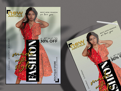 Fashion New Arrival Flyer Free PSD Template boutique event fashion brand fashion design fashion event fashion show flyer flyers freebie new arrivals party promotion promotional design sale sales