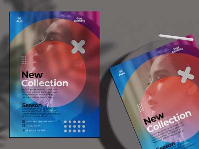 New Collection Flyer Free PSD Template artwork boutiques clothing design fashion fashion brand fashion design flyer flyer artwork flyer design new arrival new collection