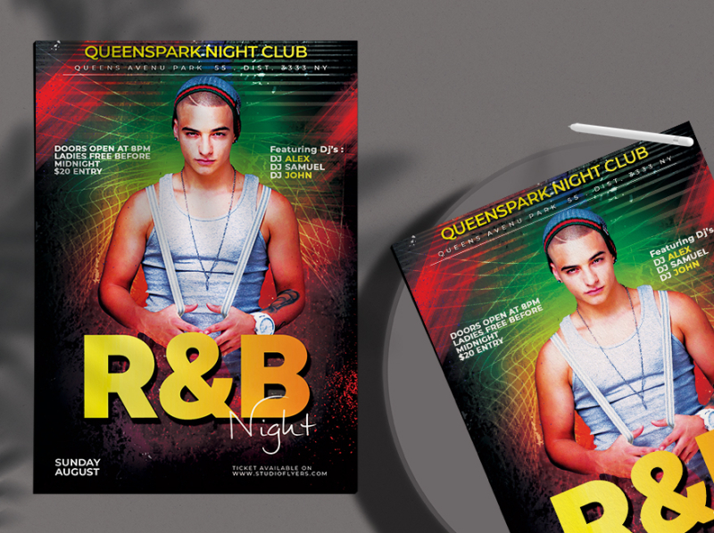 R&B Night Free PSD Flyer Template By Studio Flyers On Dribbble